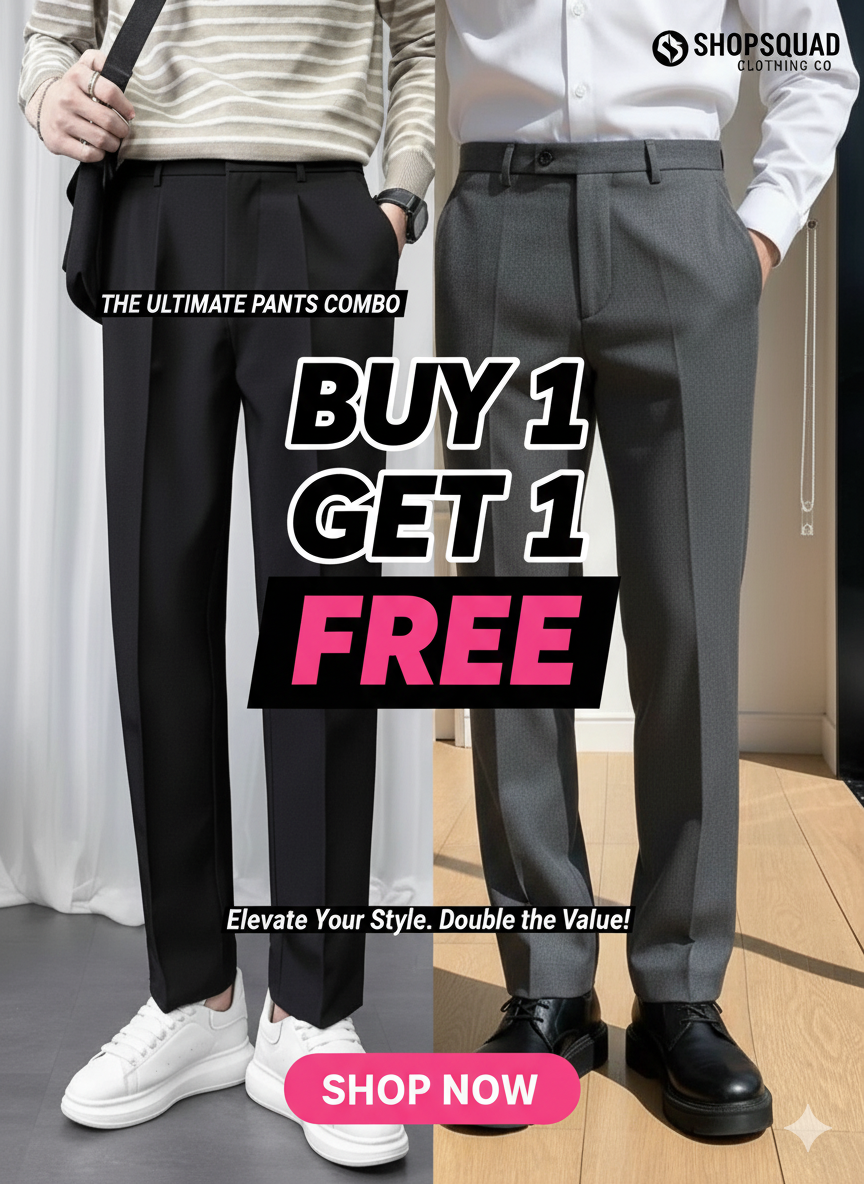Classic Formal Trousers for Men (Buy 1 Get 1 Free 🔥🔥)