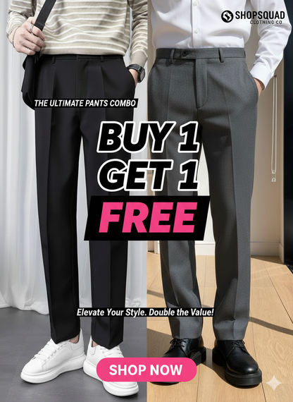 Classic Formal Trousers for Men (Buy 1 Get 1 Free 🔥🔥)