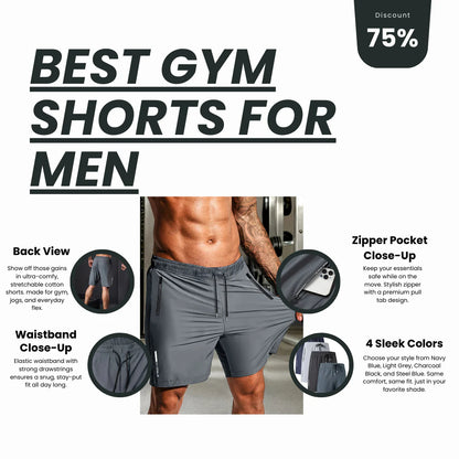 Combo of 4 Men's Stretchable Cotton Shorts for Summers 🌞👕