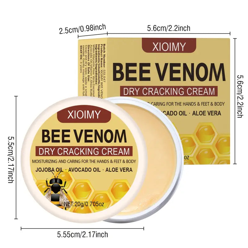 BeeRelief™ - Bee Venom Dry Crack Cream 🐝✨  | Deep Moisturizing & Hydrating for Hands, Feet & Body