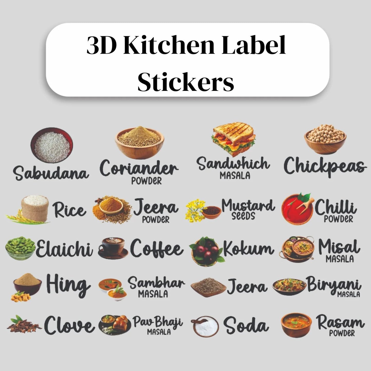 3D Kitchen Waterproof Label Stickers - Limited Stock 🔥🔥 Buy Now